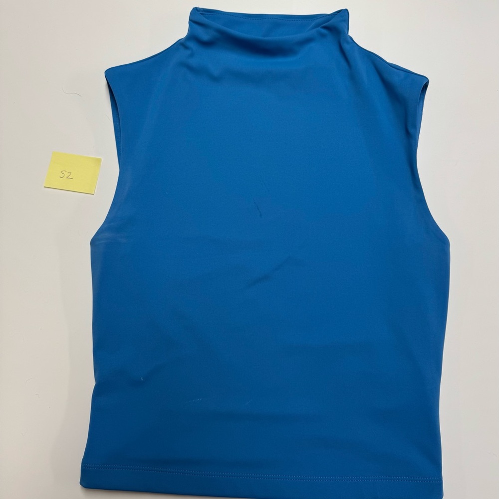 Express Sky Blue Body Contour Top